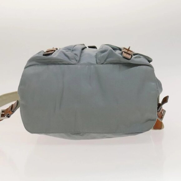 PRADA Backpack Nylon Light Blue Silver Auth - Picture 9 of 16